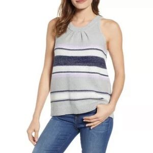 Caslon Round Scrunched Neck Knit Sweater Tank Top